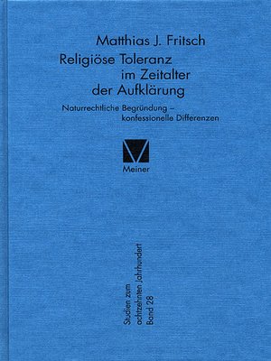 cover image of Religiöse Toleranz im Zeitalter der Aufklärung